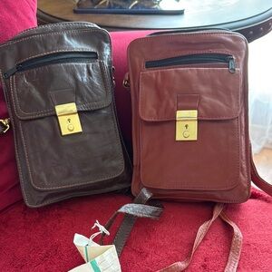 Men's Leather Crossbody Bag - Brown and Dark Brown each 55$ 💯 leather
